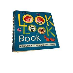 The LOOK LOOK BOOK, Vintage, 50s-60s(?) Board Book Children's Interactive Golden